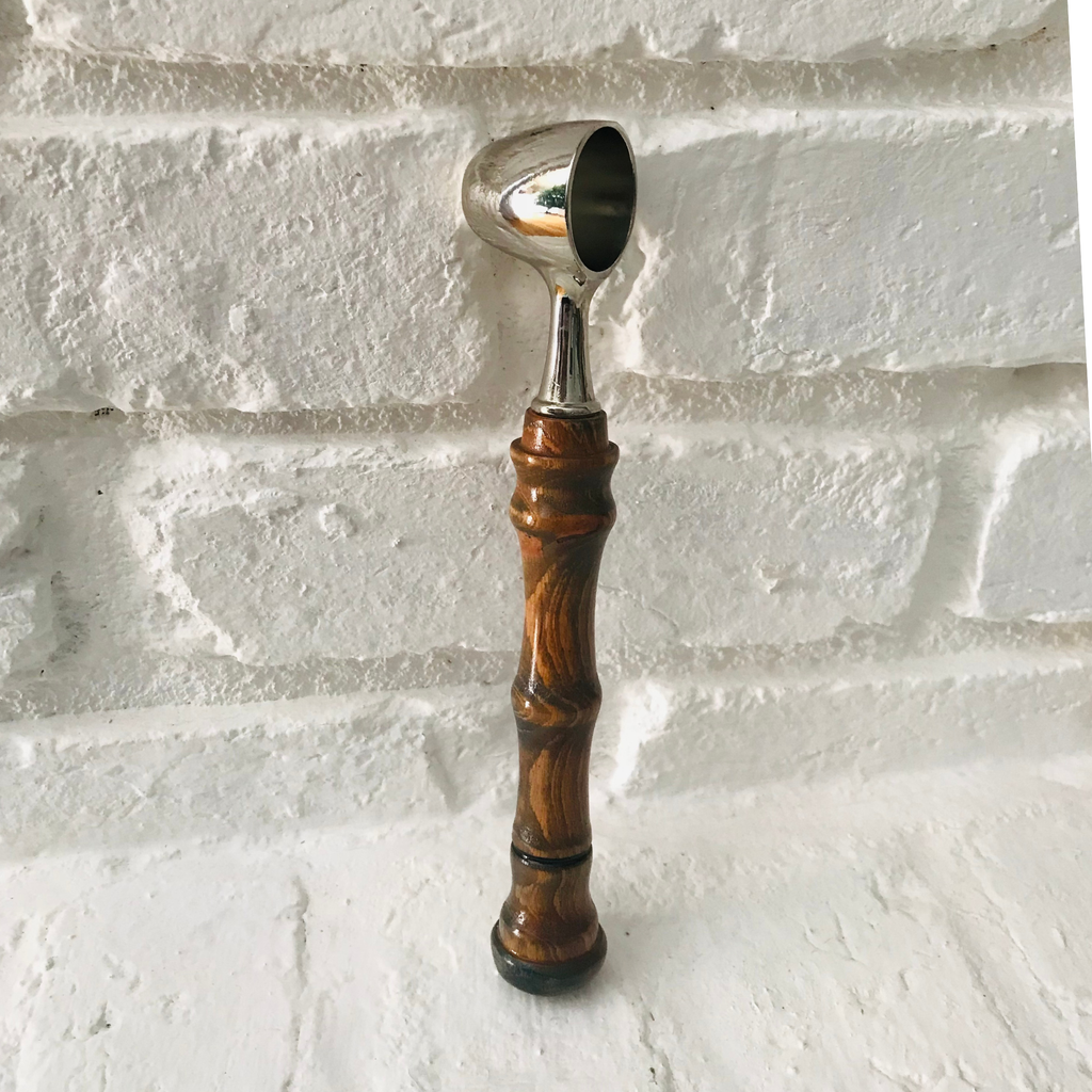 Hand-Turned Wooden Coffee Scoop | Beechwood & Silver