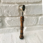 Hand-Turned Wooden Coffee Scoop | Beechwood & Silver