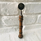 Hand-Turned Wooden Coffee Scoop | Beechwood & Silver