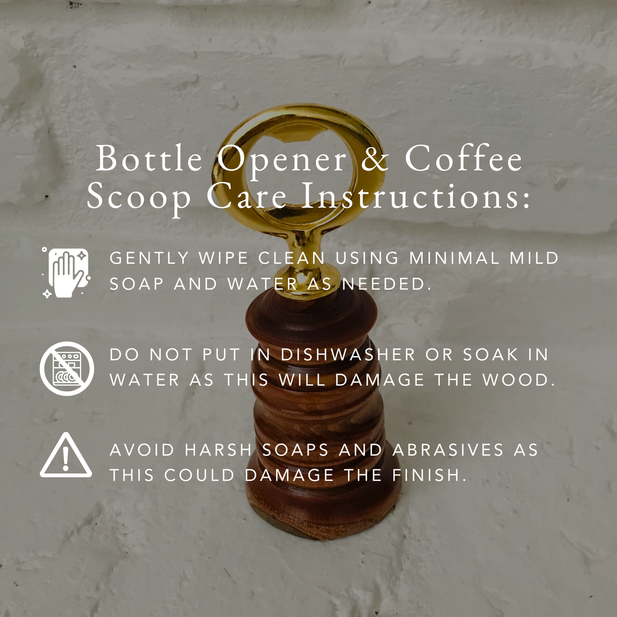 Hand-Turned Bartop Bottle Opener | Beechwood & Gold