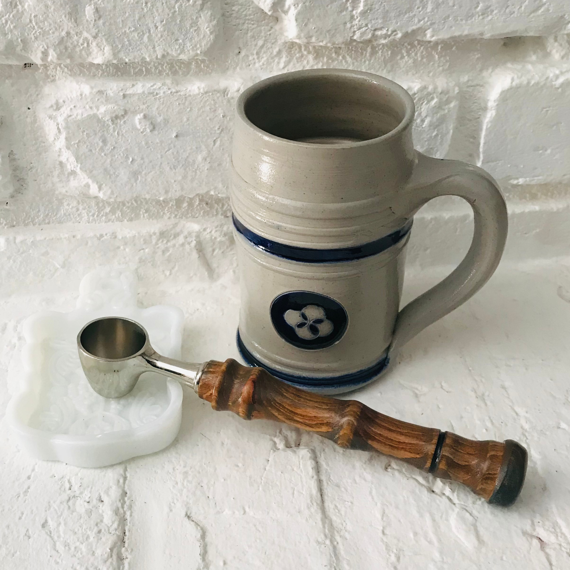 Hand-Turned Wooden Coffee Scoop | Beechwood & Silver