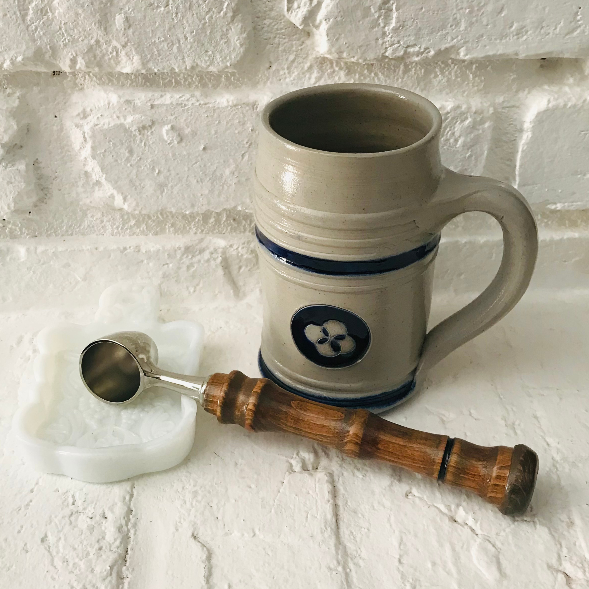 Hand-Turned Wooden Coffee Scoop | Beechwood & Silver