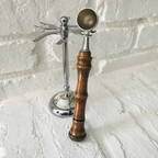 Hand-Turned Wooden Coffee Scoop | Beechwood & Silver