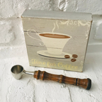 Hand-Turned Wooden Coffee Scoop | Beechwood & Silver