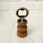 Hand-Turned Bartop Bottle Opener | Beechwood & Bronze