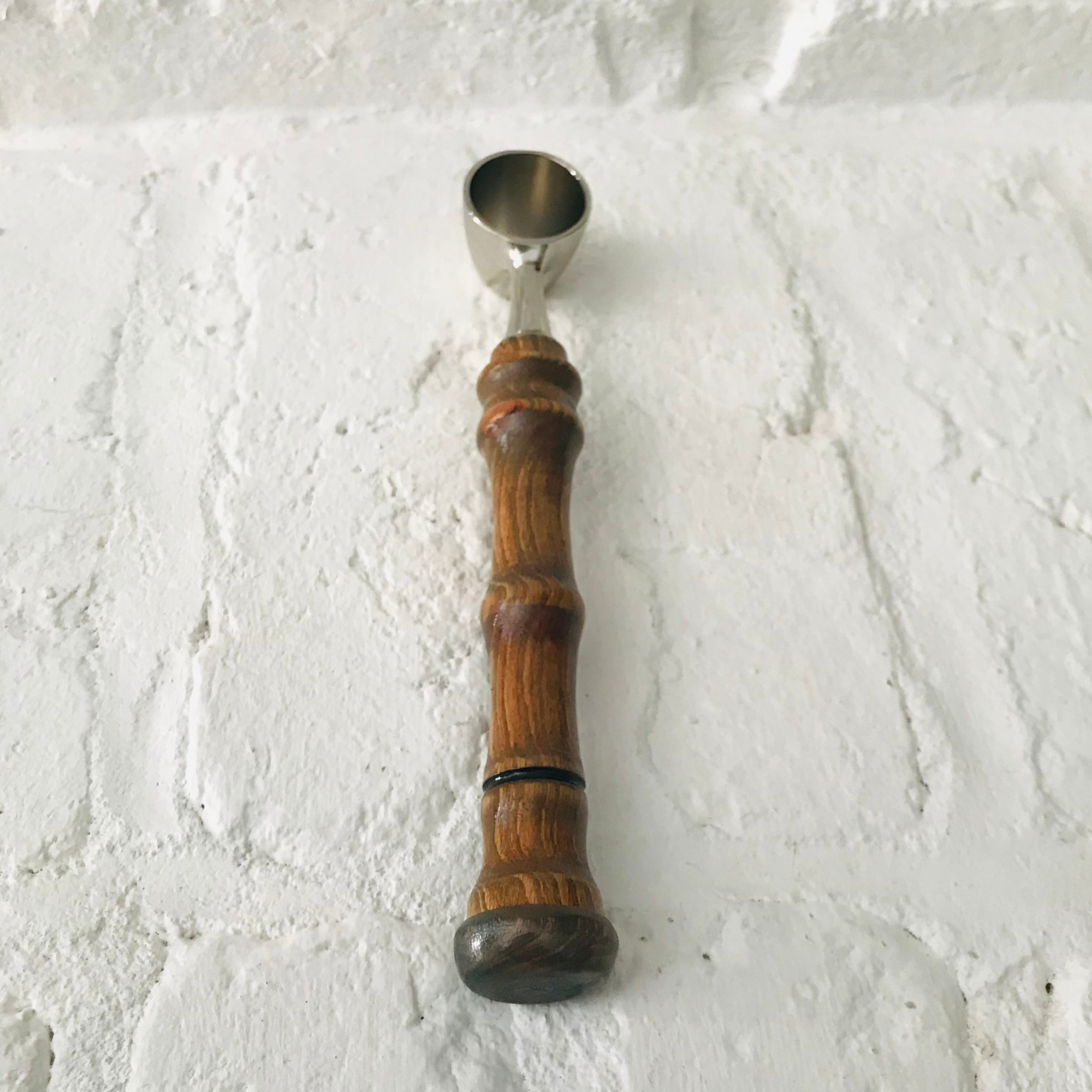 Hand-Turned Wooden Coffee Scoop | Beechwood & Silver