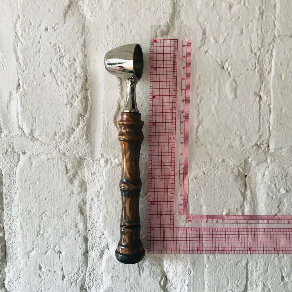 Hand-Turned Wooden Coffee Scoop | Beechwood & Silver