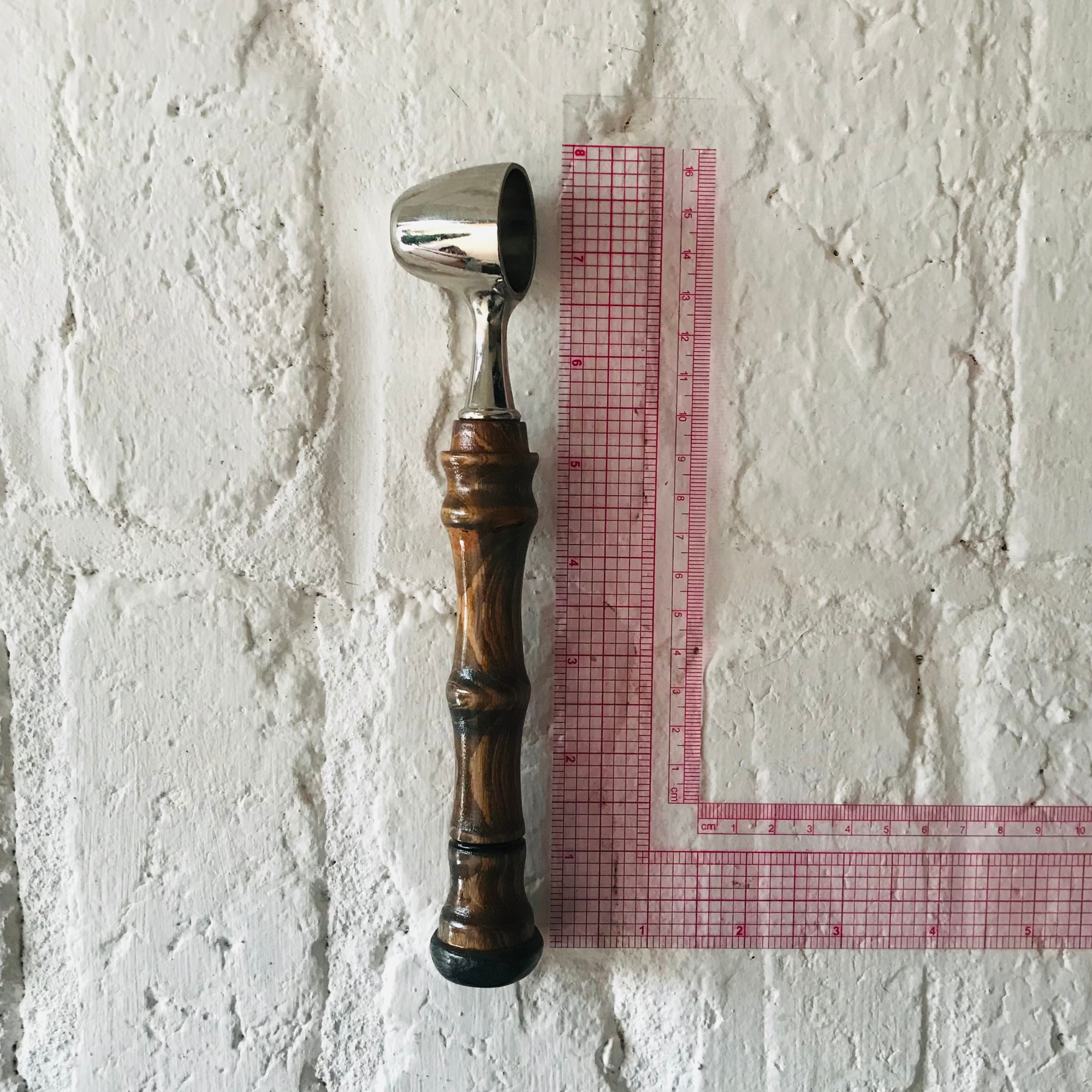 Hand-Turned Wooden Coffee Scoop | Beechwood & Silver