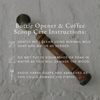 Hand-Turned Wooden Coffee Scoop | Beechwood & Silver