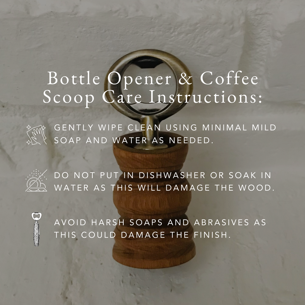 Hand-Turned Bartop Bottle Opener | Beechwood & Bronze