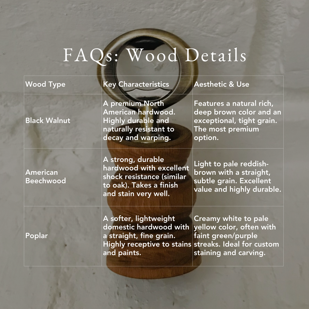 Hand-Turned Bartop Bottle Opener | Beechwood & Bronze