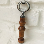 Hand-Turned Wooden Bottle Opener | Beechwood & Silver