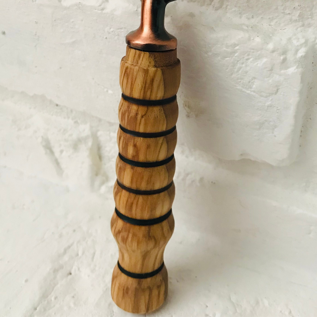 Hand-Turned Wooden Bottle Opener | Poplar & Copper