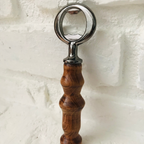 Hand-Turned Wooden Bottle Opener | Beechwood & Silver