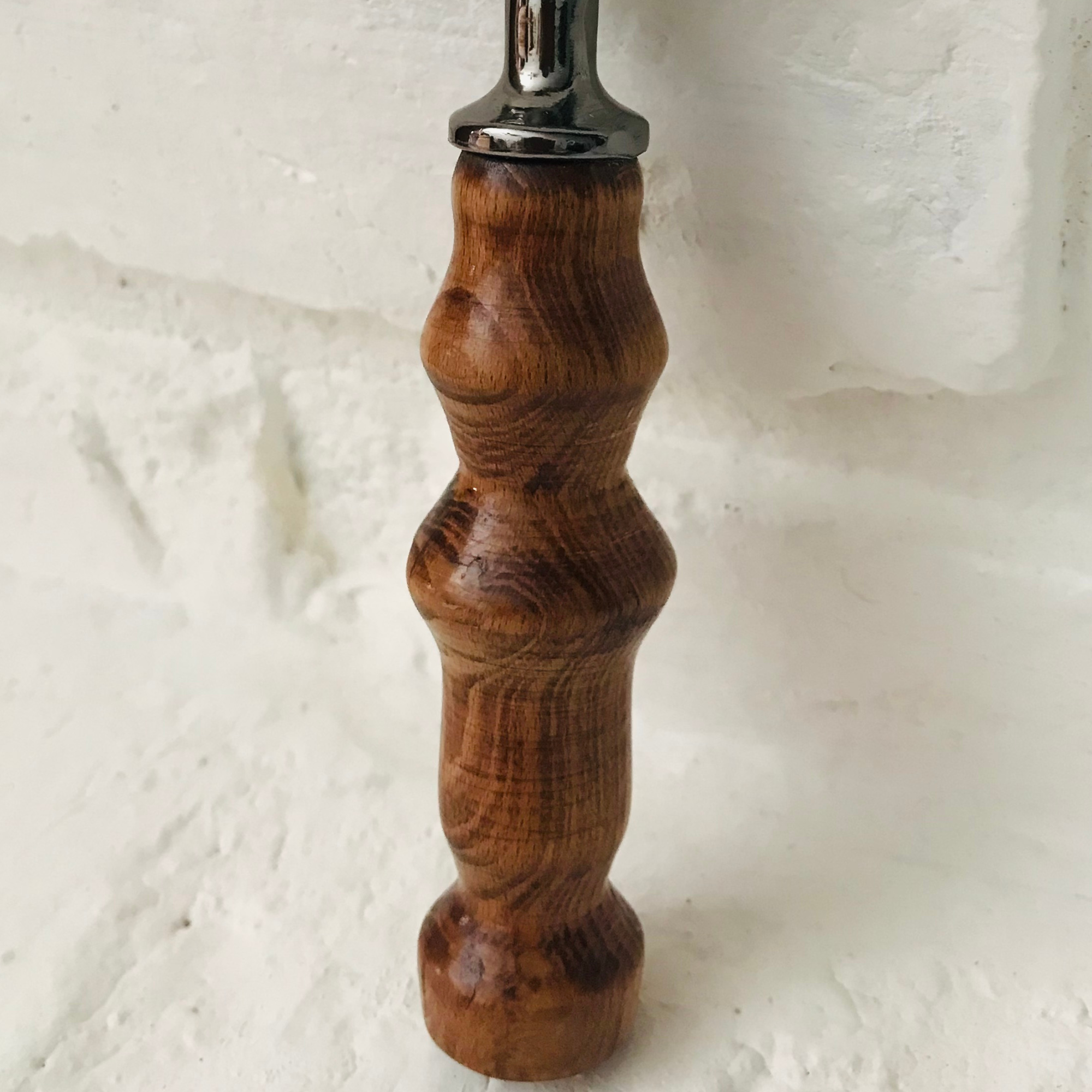 Hand-Turned Wooden Bottle Opener | Beechwood & Silver