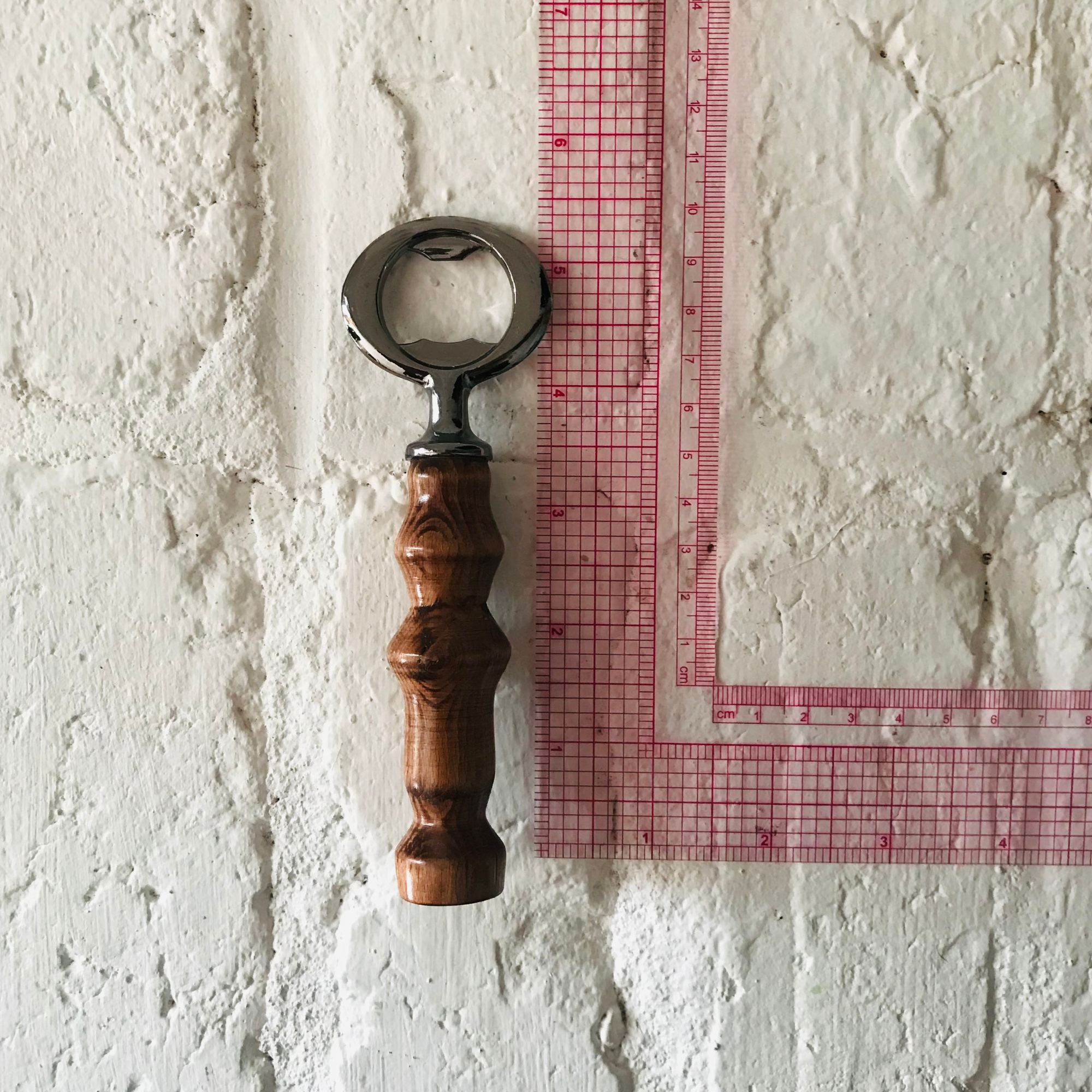 Hand-Turned Wooden Bottle Opener | Beechwood & Silver