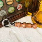 Hand-Turned Wooden Bottle Opener | Beechwood & Silver