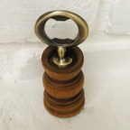 Hand-Turned Bartop Bottle Opener | Beechwood & Bronze