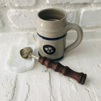 Hand-Turned Wooden Coffee Scoop | Black Walnut & Silver