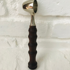 Hand-Turned Wooden Coffee Scoop | Black Walnut & Silver