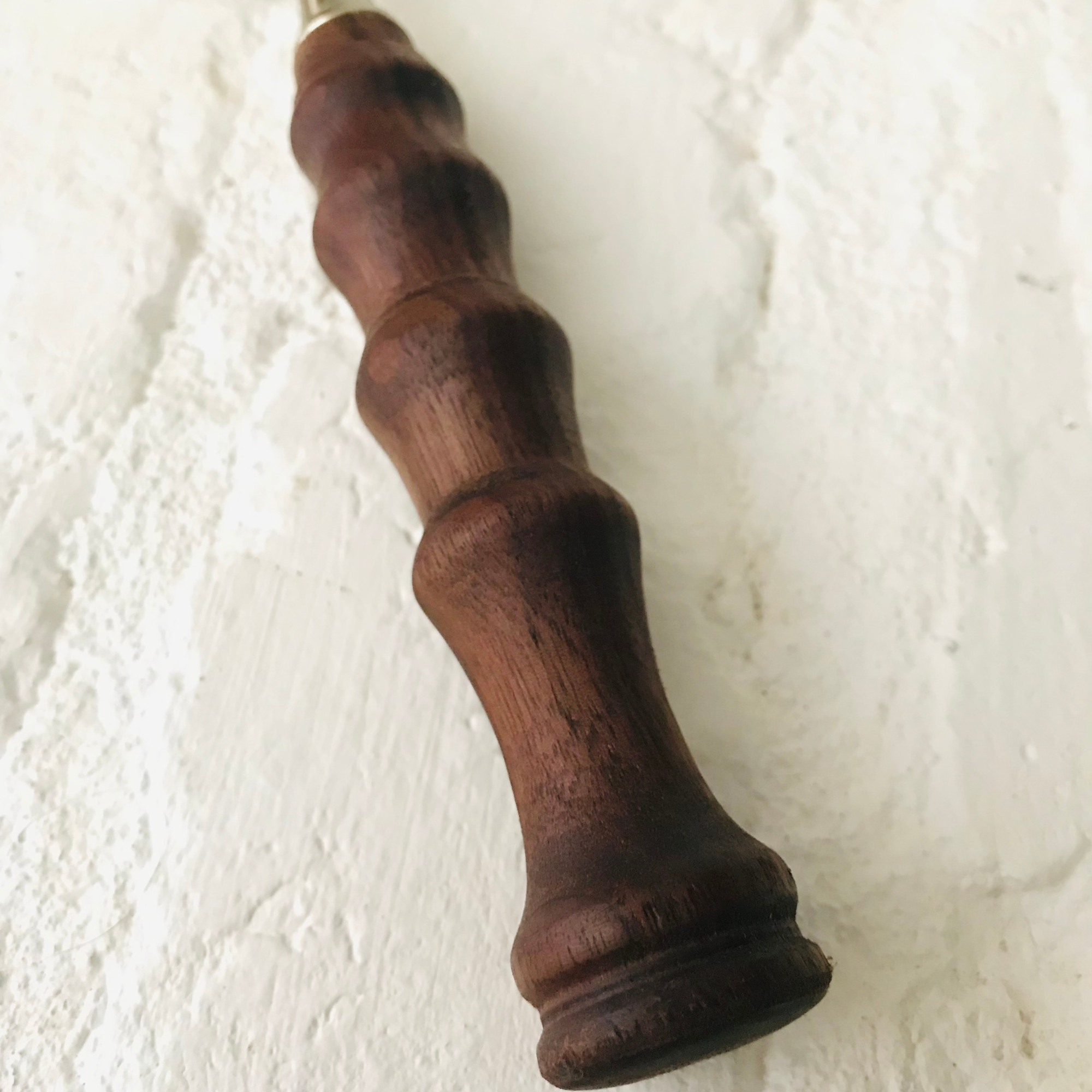 Hand-Turned Wooden Coffee Scoop | Black Walnut & Silver