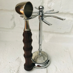 Hand-Turned Wooden Coffee Scoop | Black Walnut & Silver