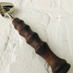 Hand-Turned Wooden Coffee Scoop | Black Walnut & Silver