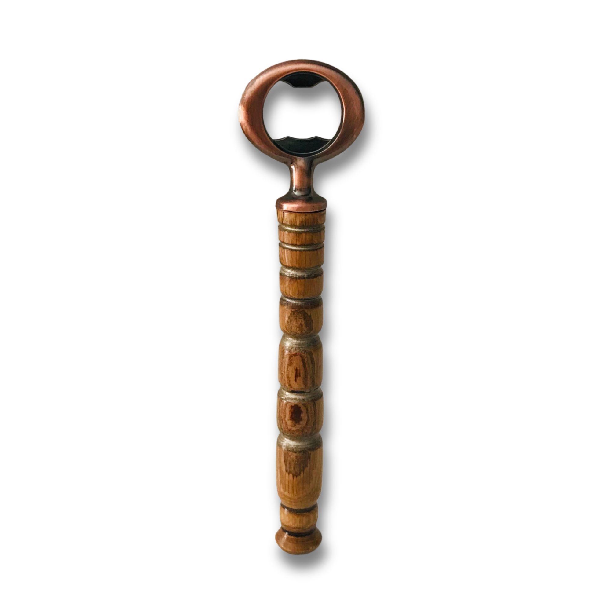 Hand-Turned Wooden Bottle Opener | Beechwood & Copper