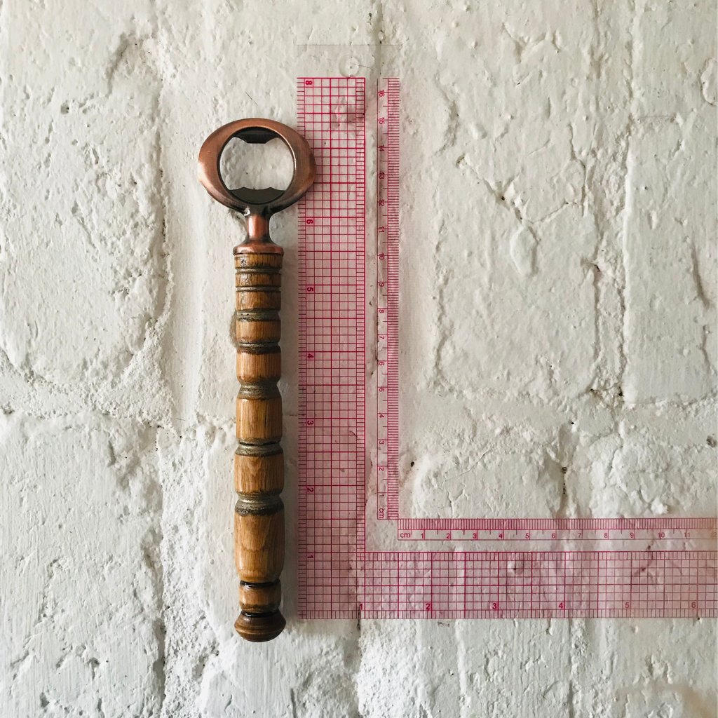 Hand-Turned Wooden Bottle Opener | Beechwood & Copper