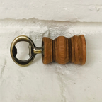 Hand-Turned Bartop Bottle Opener | Beechwood & Bronze