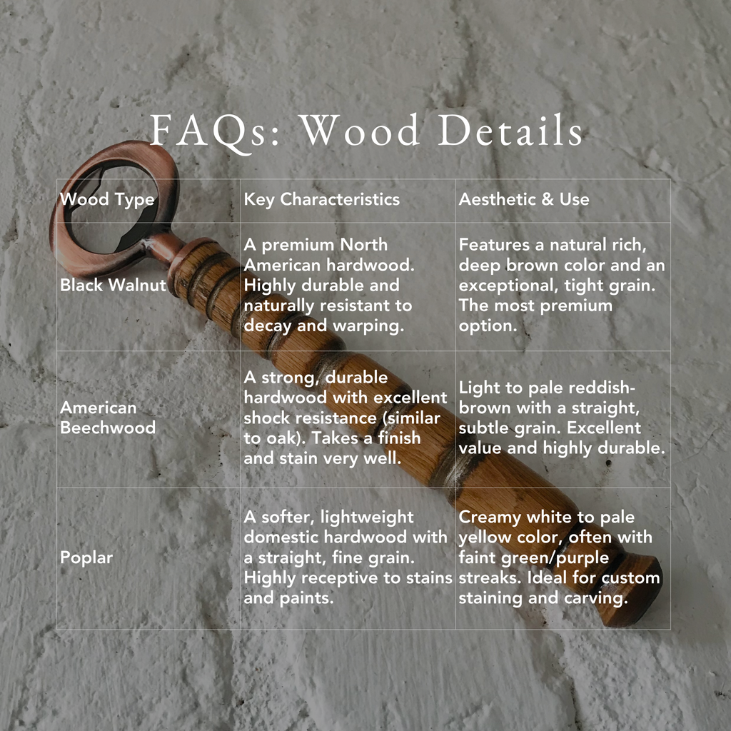 Hand-Turned Wooden Bottle Opener | Beechwood & Copper