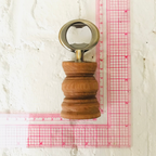 Hand-Turned Bartop Bottle Opener | Beechwood & Bronze
